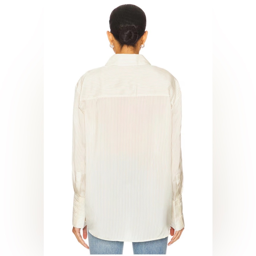 NWT Anine Bing Bridget Shirt in‎ Ivory & Black in XS - Picture 8 of 15